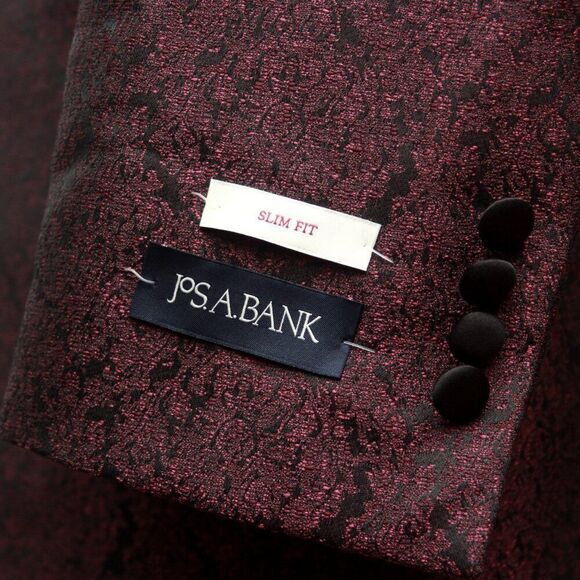 Jos A Bank Floral Formal Dinner Jacket Blazer 40R Slim Fit‎ D070448 16U0 - Picture 8 of 9